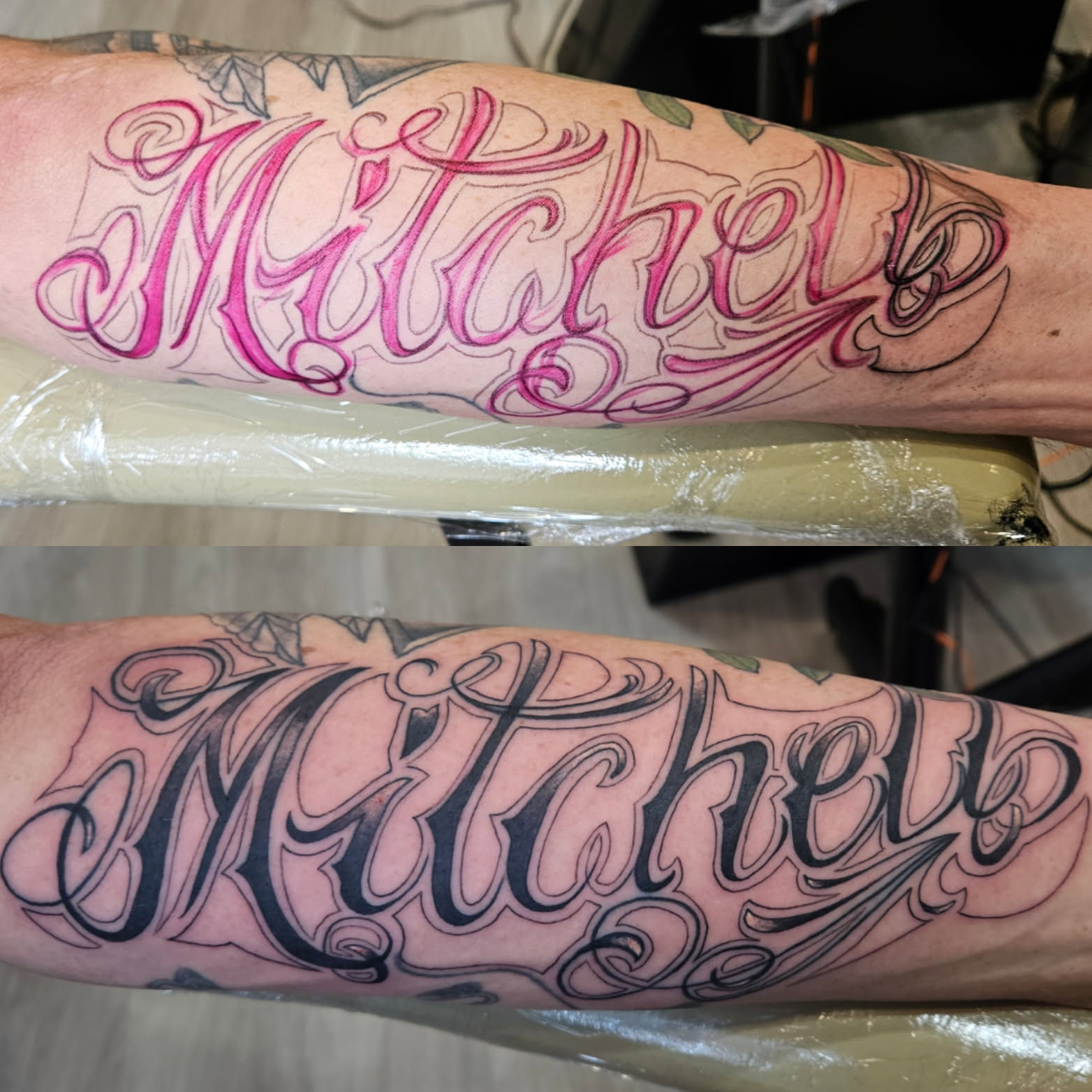 neo-traditional-mitchey-script-lettering-tattoo-buford-ga