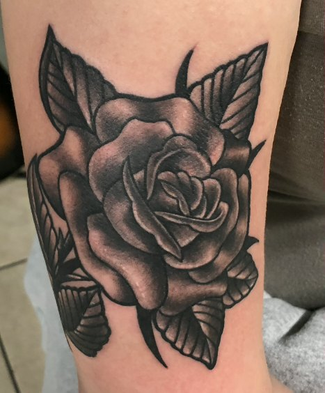 black-and-grey-rose-tattoo-buford-ga